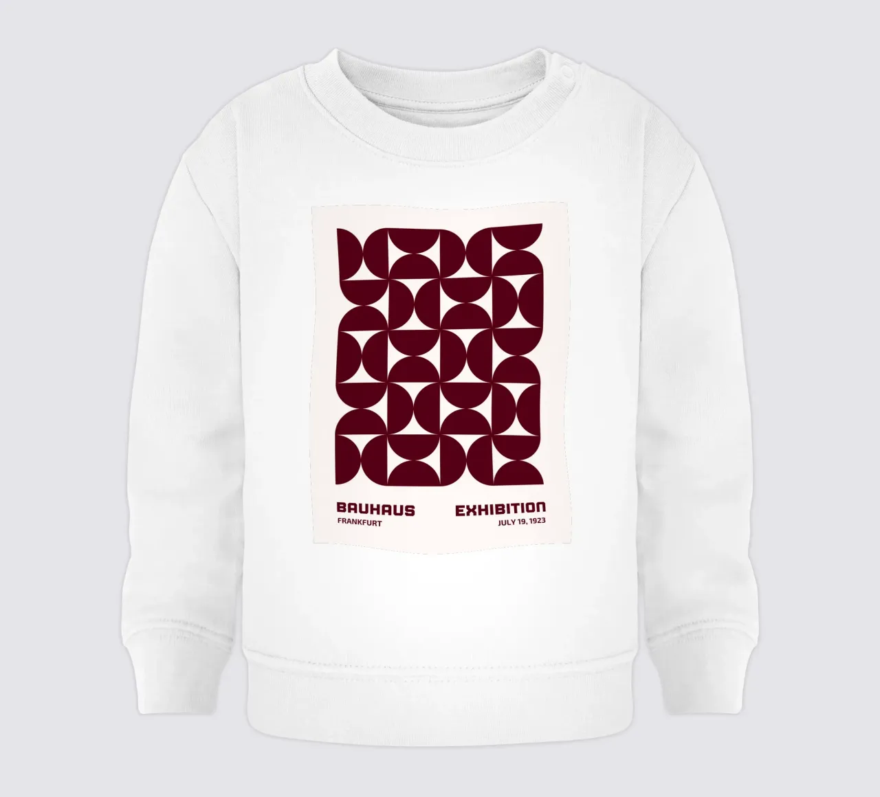Bauhaus Modular - Abstract retro pattern baby sweatshirt by Studio Vibe