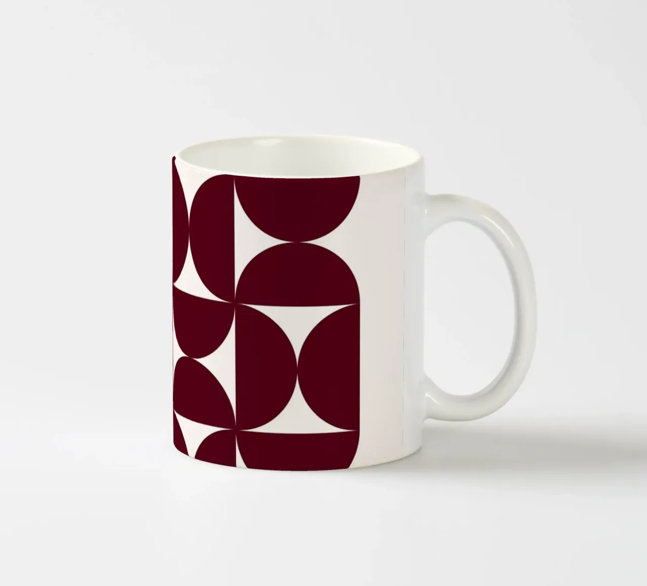 Bauhaus Modular - Abstract retro pattern ceramic mug by Studio Vibe