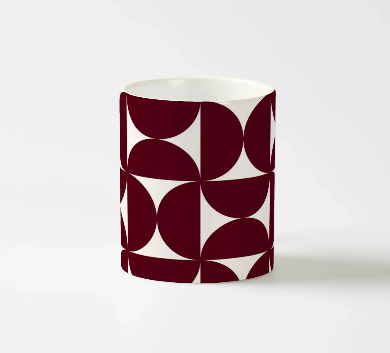 Bauhaus Modular - Abstract retro pattern ceramic mug by Studio Vibe