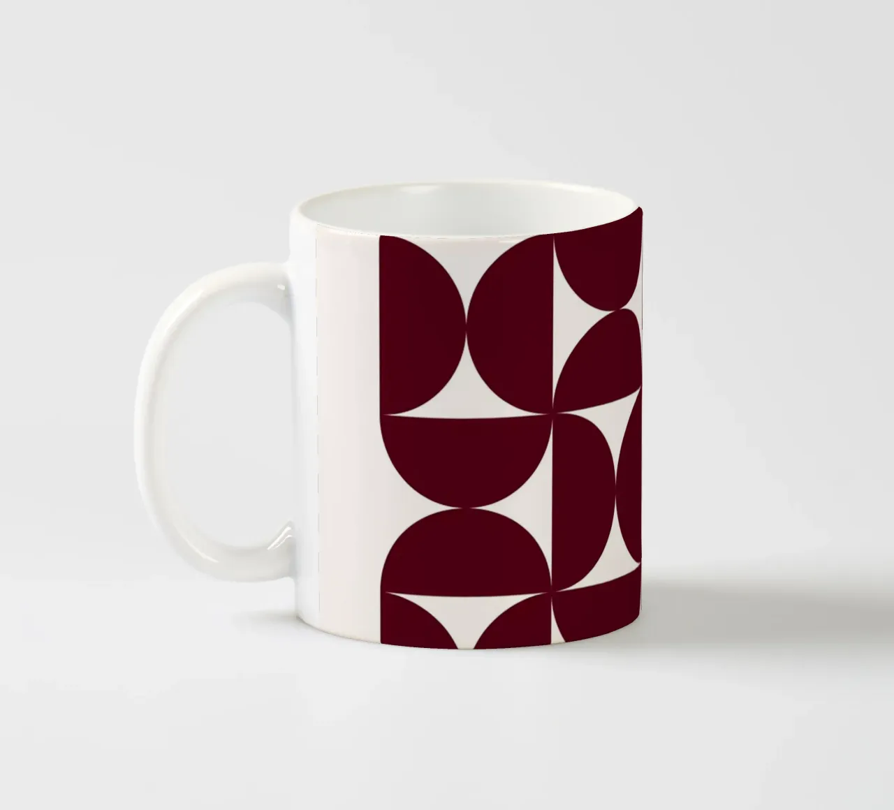 Bauhaus Modular - Abstract retro pattern ceramic mug by Studio Vibe