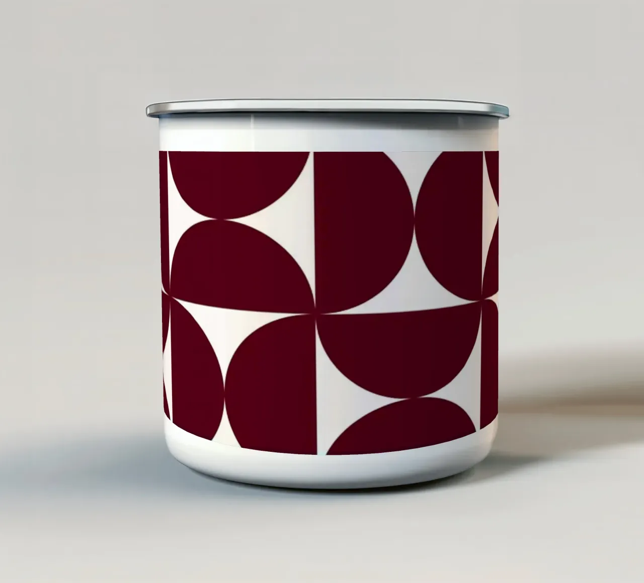 Bauhaus Modular - Abstract retro pattern enamel mug by Studio Vibe