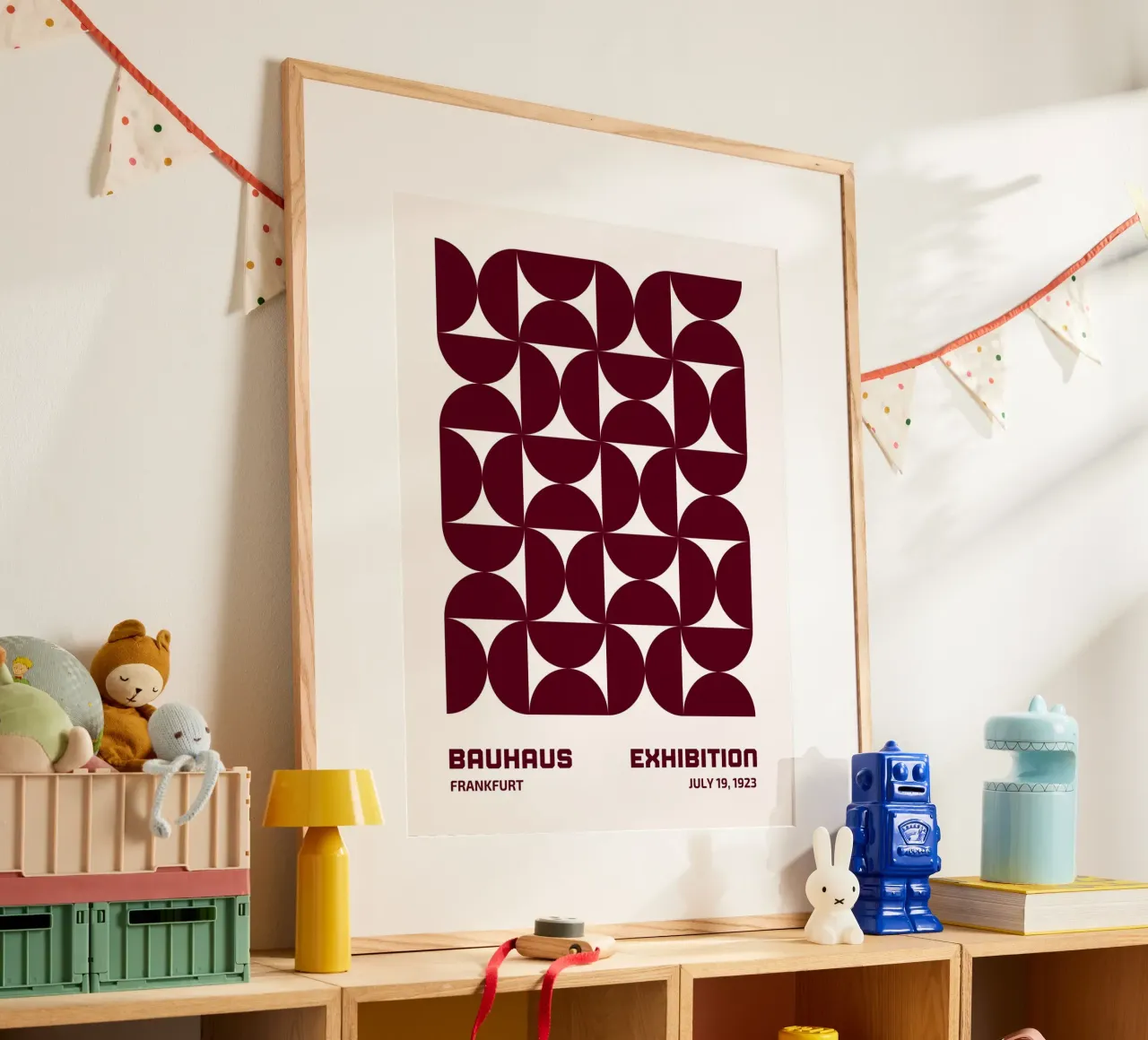 Bauhaus Modular - Abstract retro pattern hahnemühle by Studio Vibe