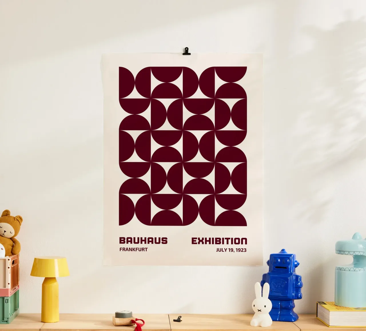 Bauhaus Modular - Motif rétro abstrait poster de Studio Vibe