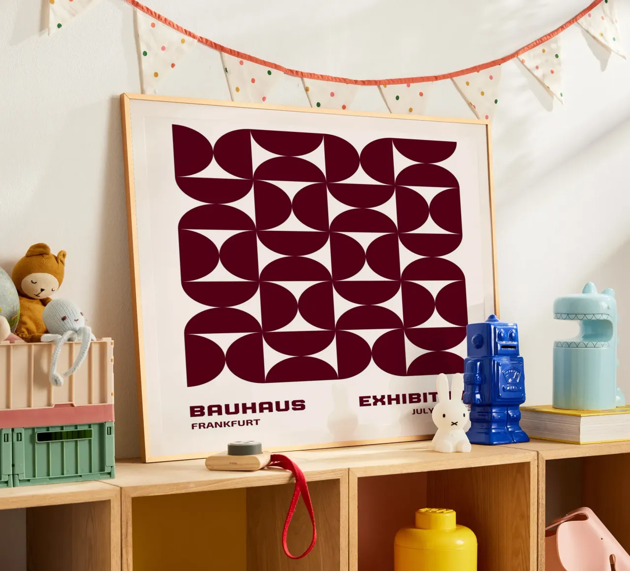 Bauhaus Modular - Abstract retro pattern hahnemühle by Studio Vibe