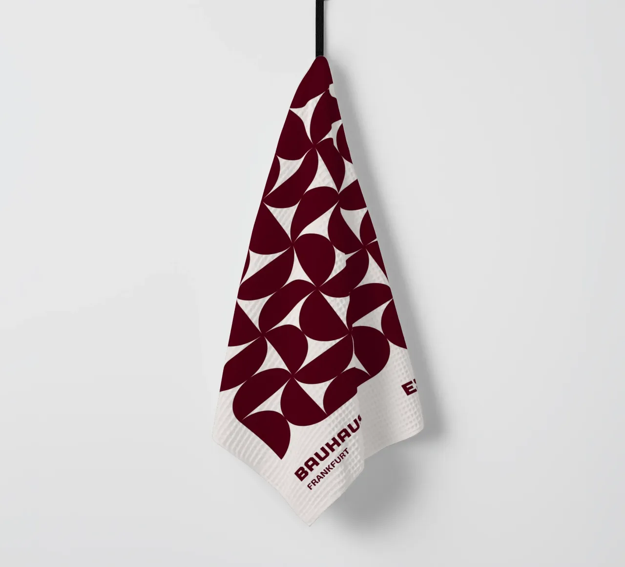 Bauhaus Modular - Abstract retro pattern tea towel by Studio Vibe