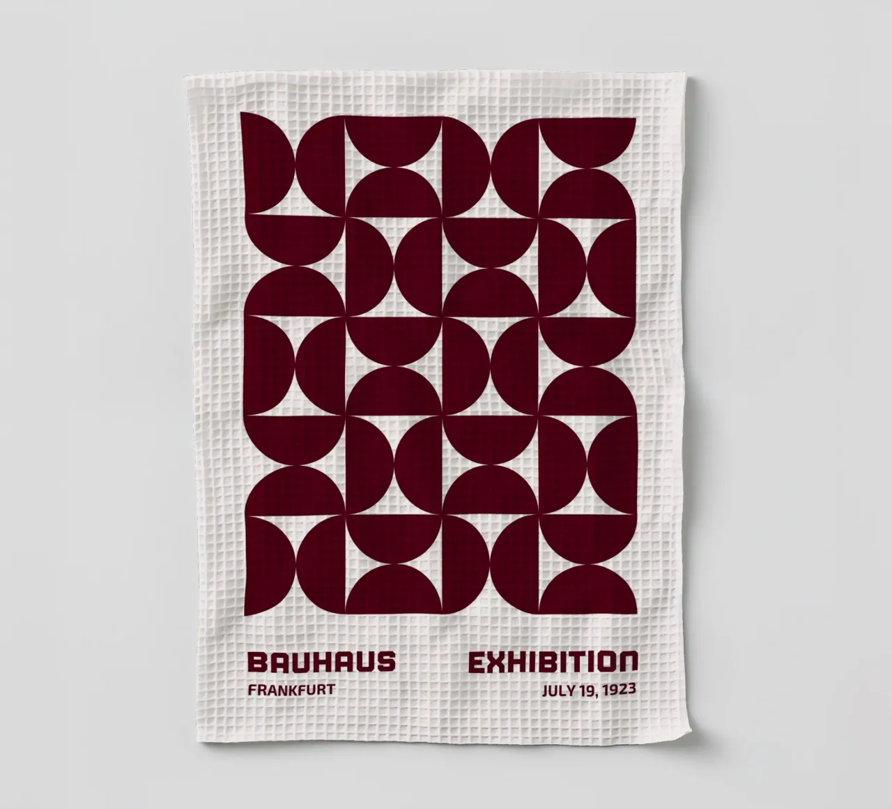 Bauhaus Modular - Abstract retro pattern tea towel by Studio Vibe