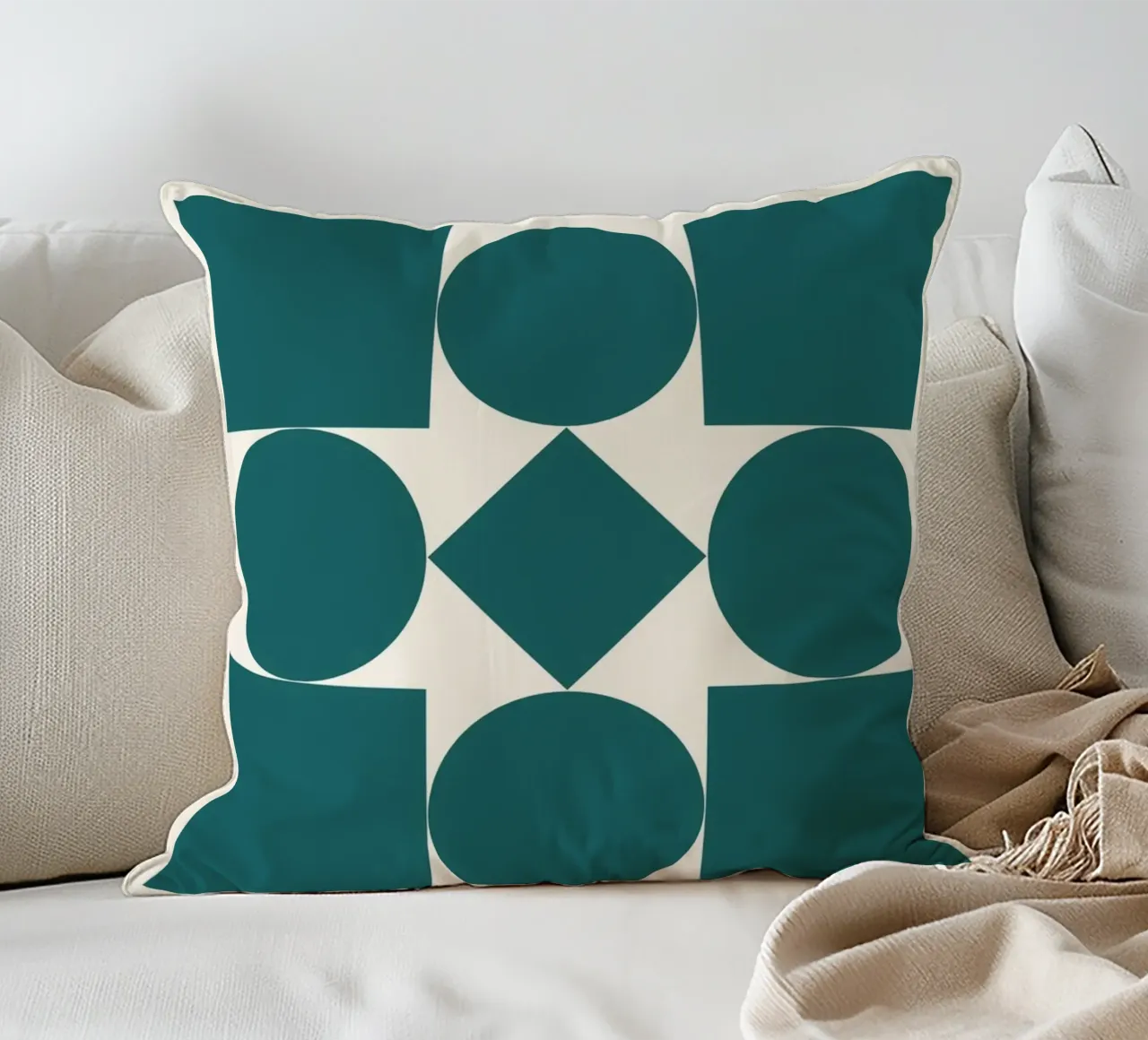 Geometria Bauhaus - design moderno e retrò cuscino da Studio Vibe