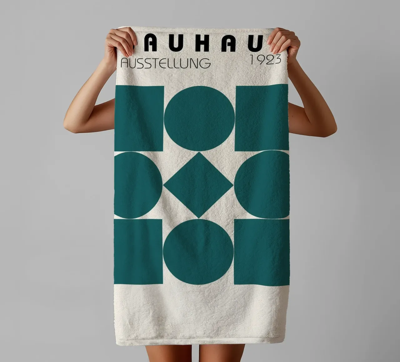 Geometria Bauhaus - design moderno e retrò asciugamano da bagno da Studio Vibe
