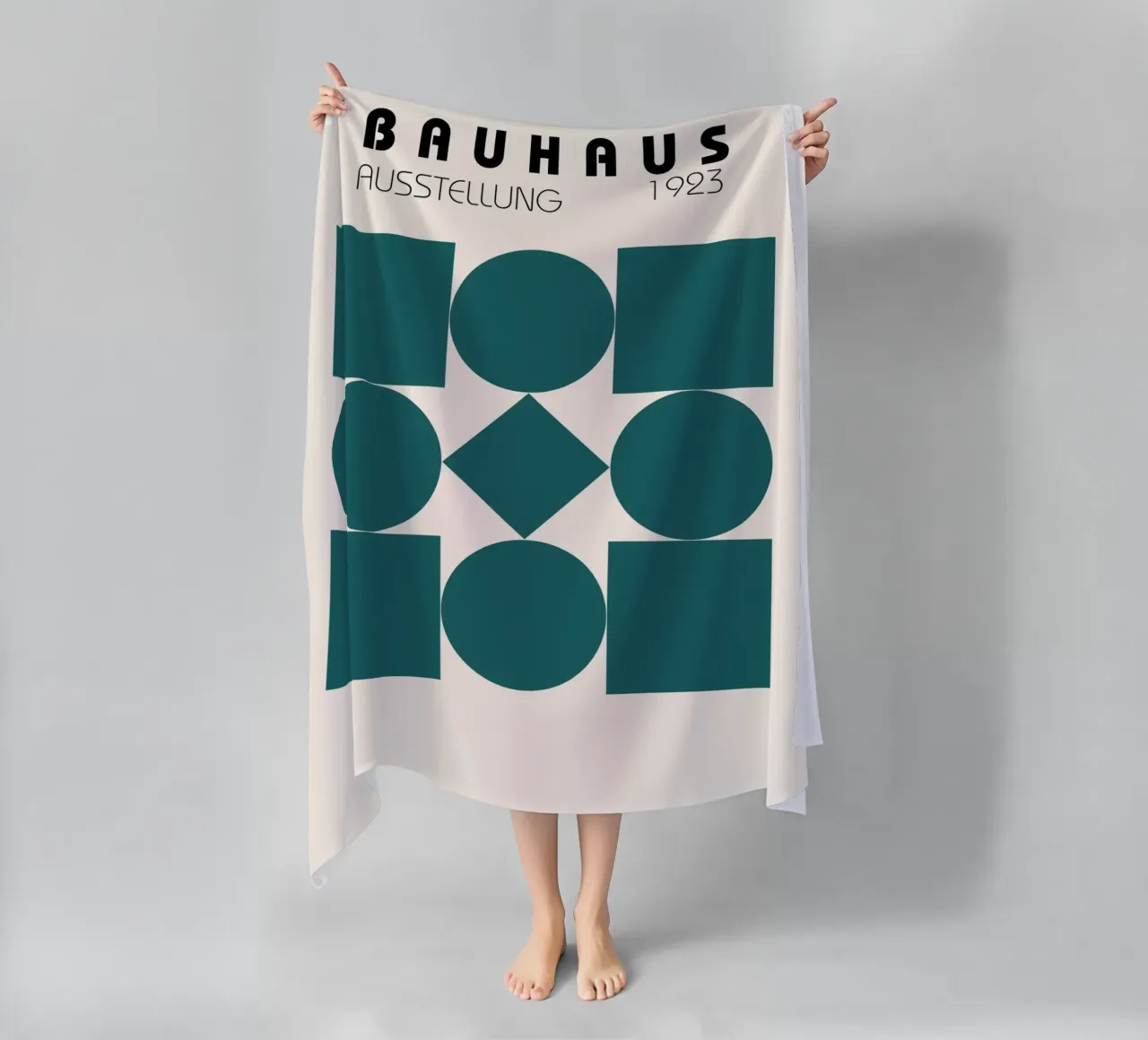 Geometria Bauhaus - design moderno e retrò telo mare da Studio Vibe