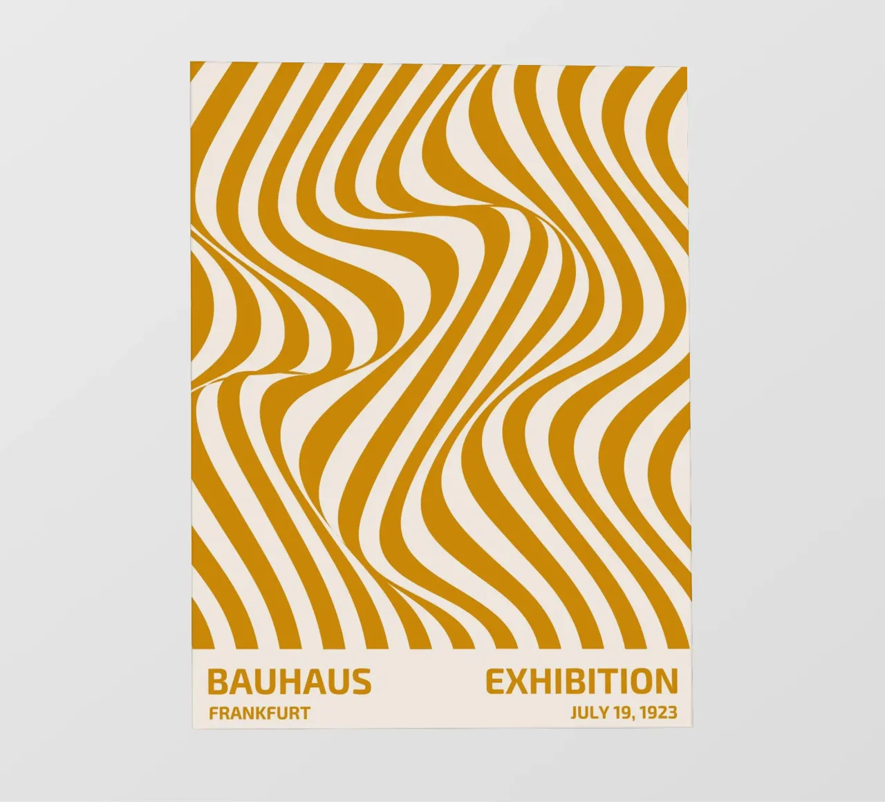 Bauhaus Wave Art - Poster astratto retrò telo in pvc da Studio Vibe
