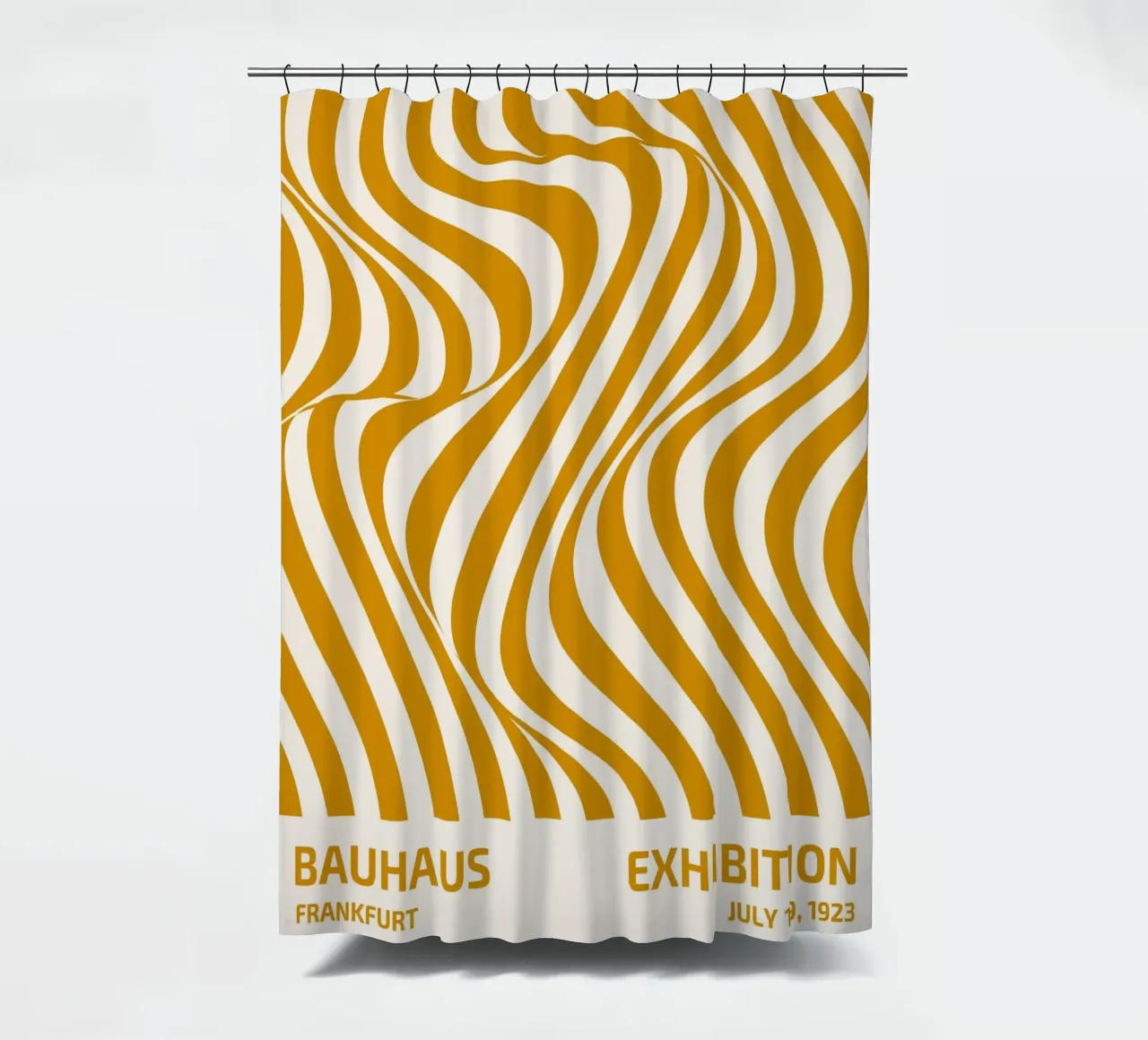 Bauhaus Wave Art - Poster astratto retrò tenda da doccia da Studio Vibe