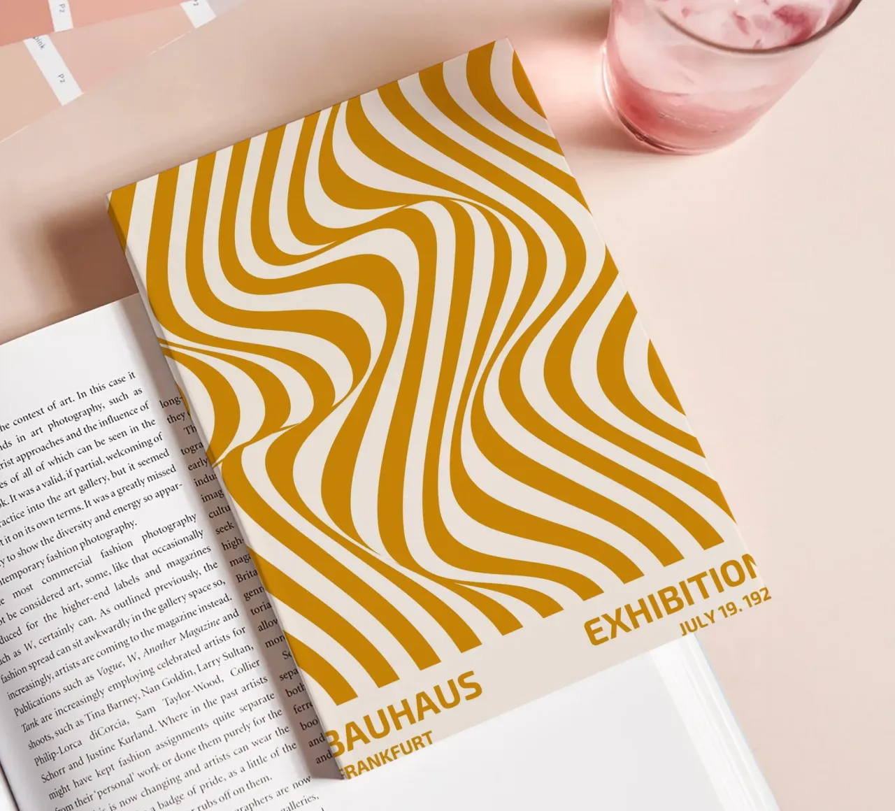 Bauhaus Wave Art - Retro Abstract Poster notebook by Studio Vibe