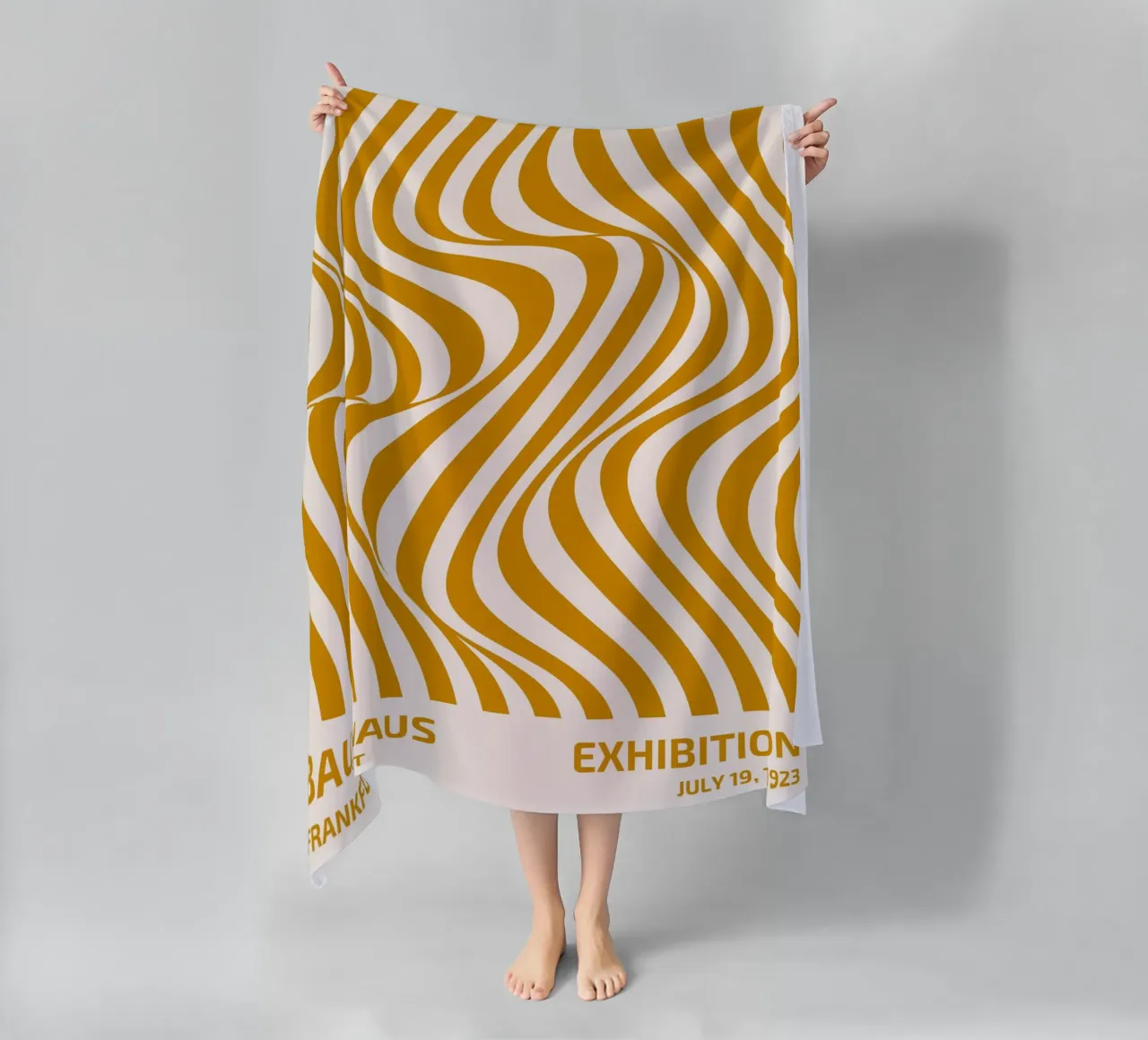 Bauhaus Wave Art - Poster astratto retrò telo mare da Studio Vibe
