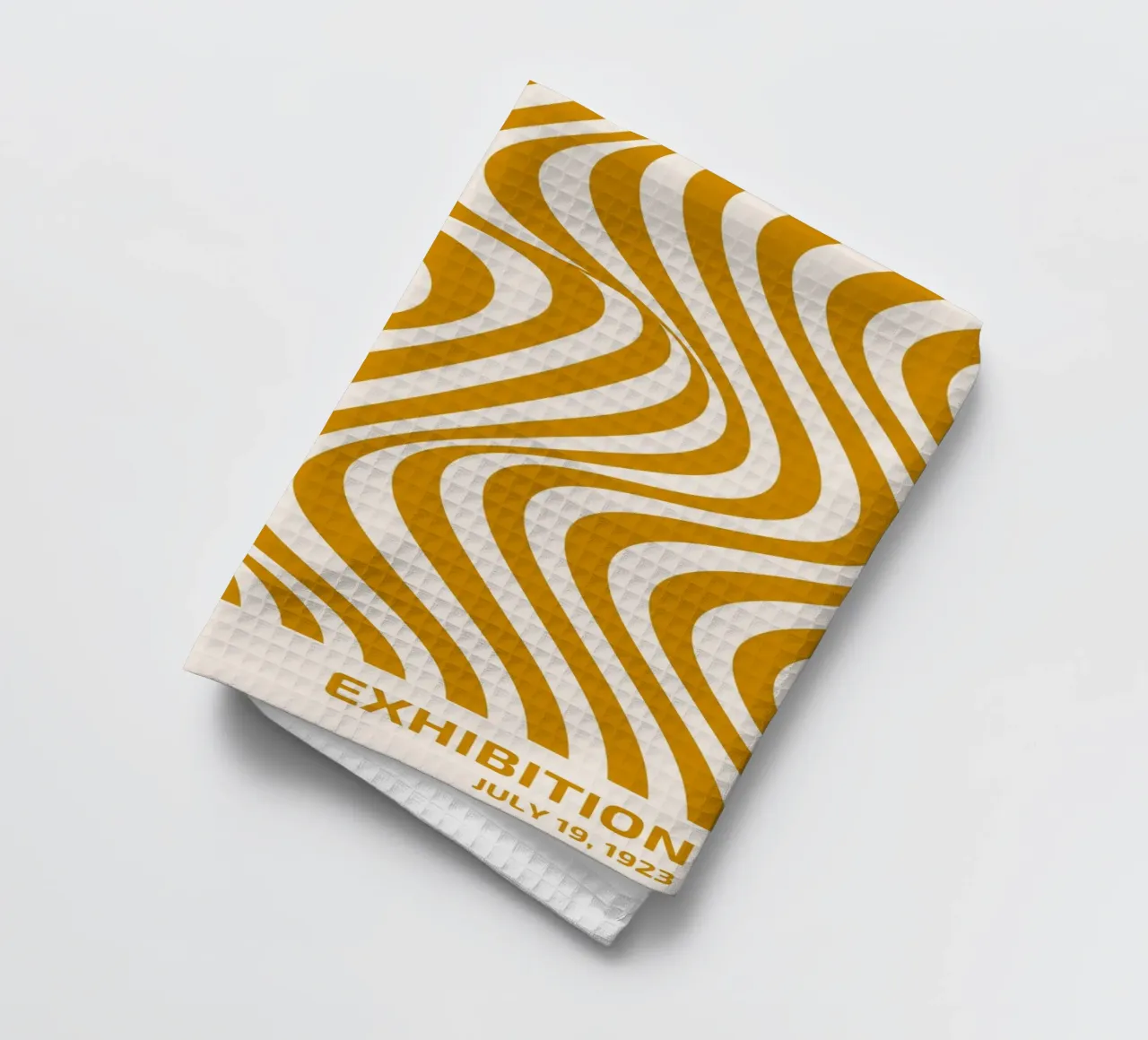 Bauhaus Wave Art - Poster astratto retrò canovaccio da cucina da Studio Vibe
