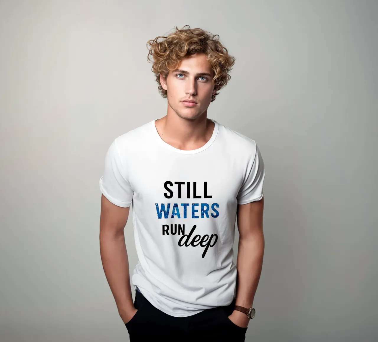 STILL WATERS RUN DEEP t-shirt da Vintage Van Gogh