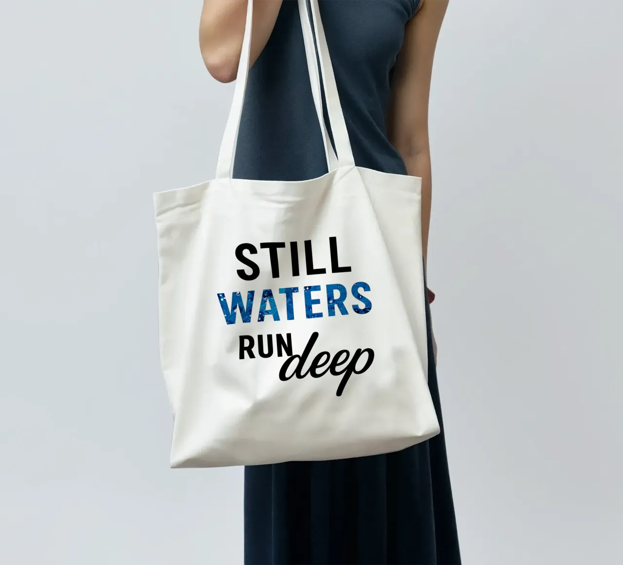 STILL WATERS RUN DEEP borsa in juta da Vintage Van Gogh
