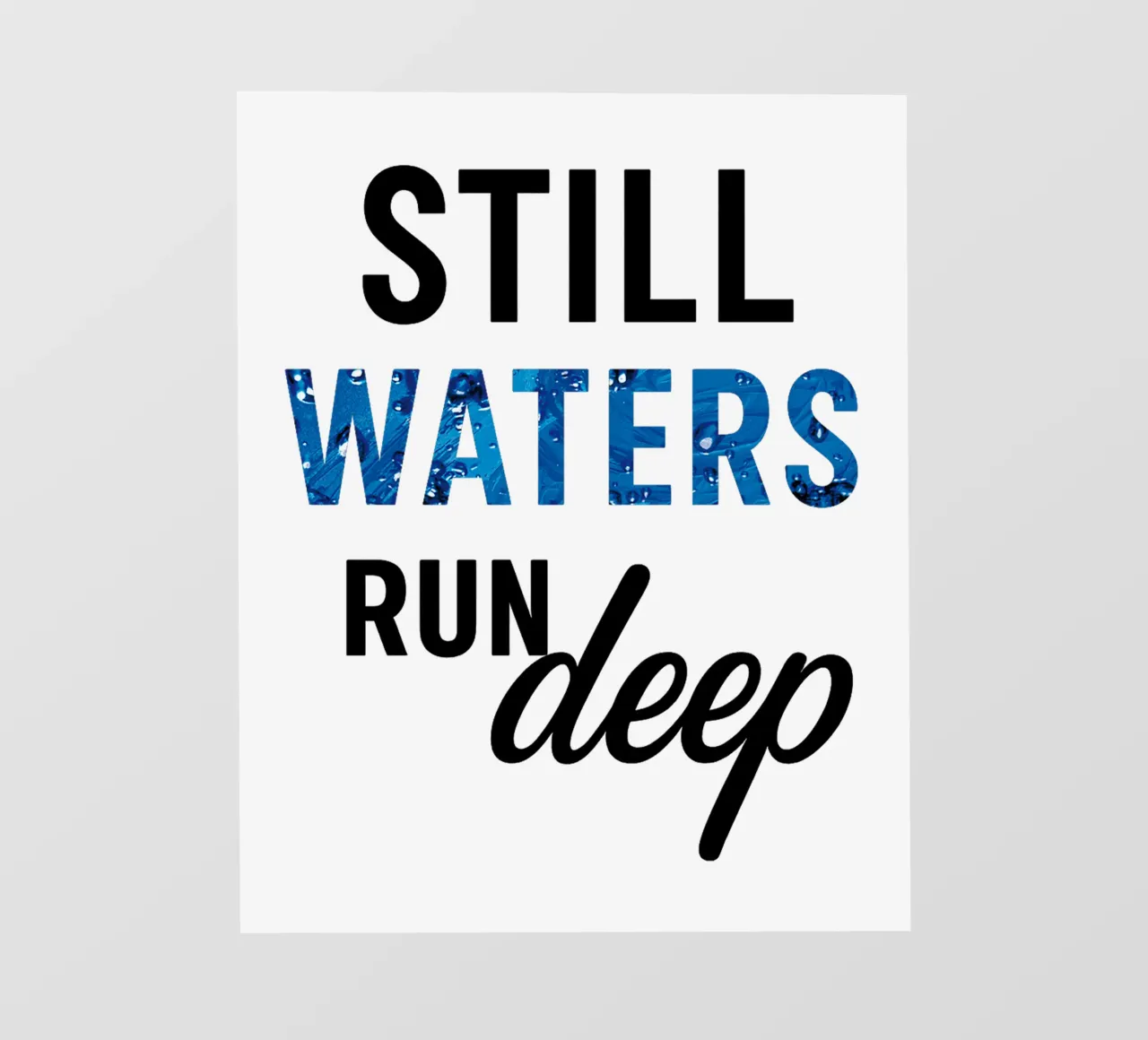STILL WATERS RUN DEEP pellicola backlit da Vintage Van Gogh