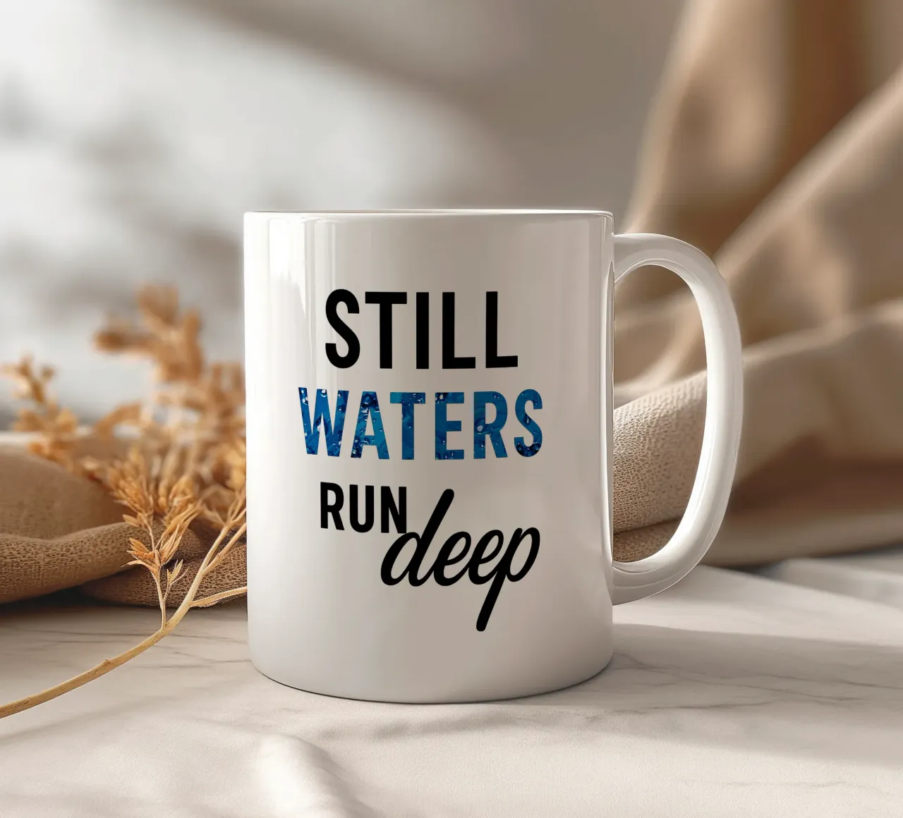 STILL WATERS RUN DEEP tazza in ceramica da Vintage Van Gogh