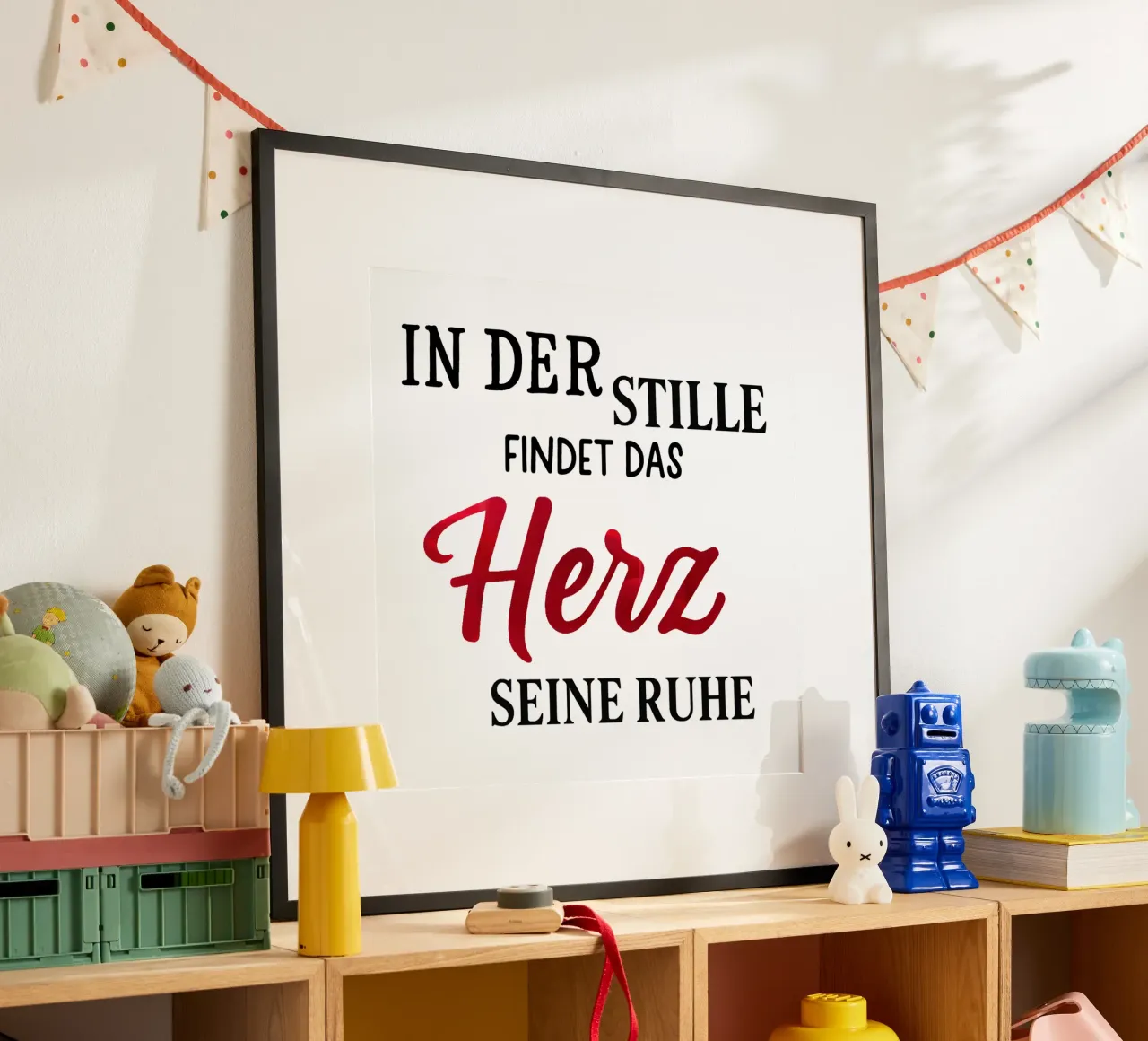 IN DER STILLE FINDET DAS HERZ SEINE RUHE poster by Vintage Van Gogh