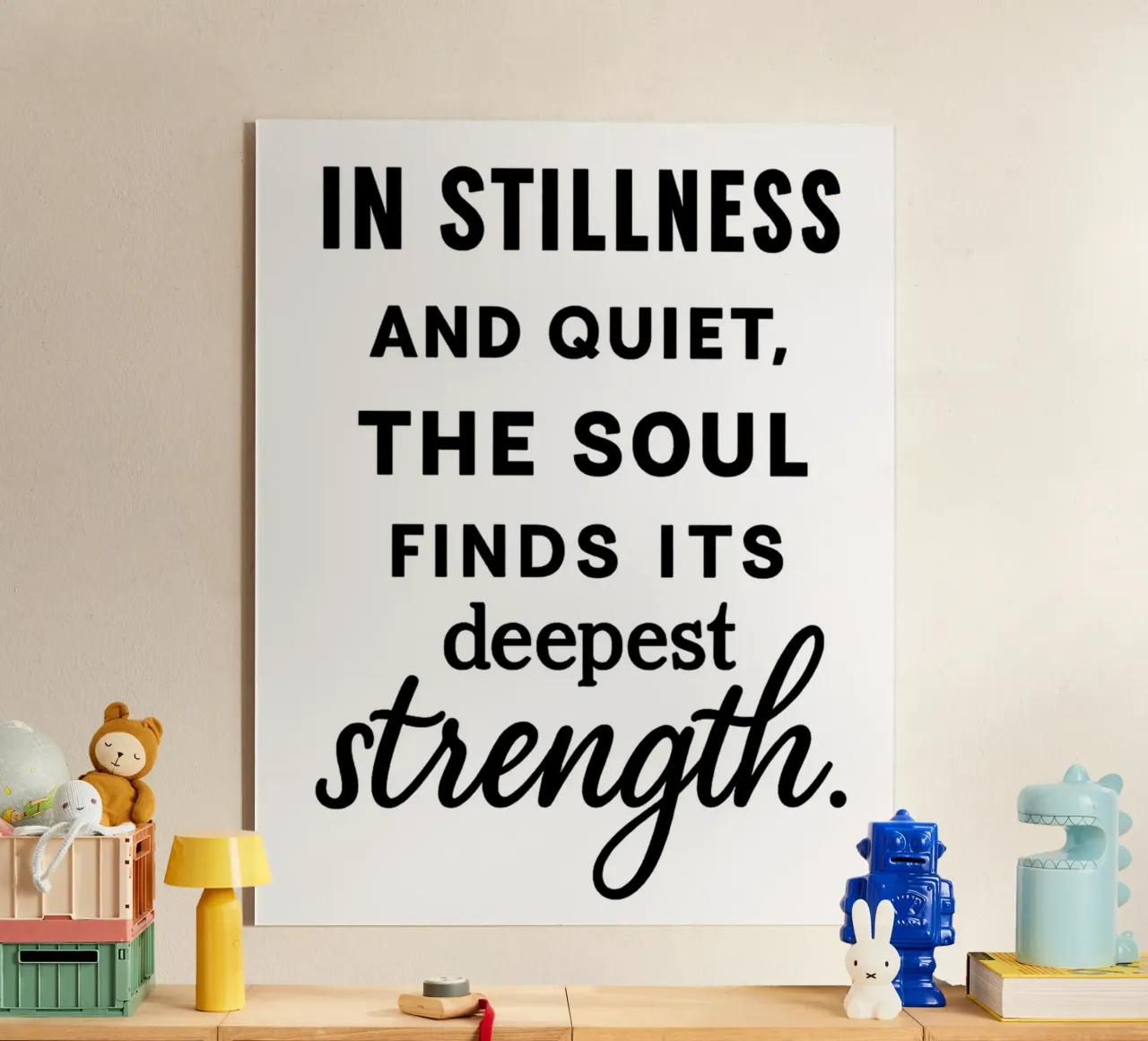 IN STILLNESS AND QUIET, THE SOUL FINDS ITS DEEPEST STRENGTH plexiglass da Vintage Van Gogh