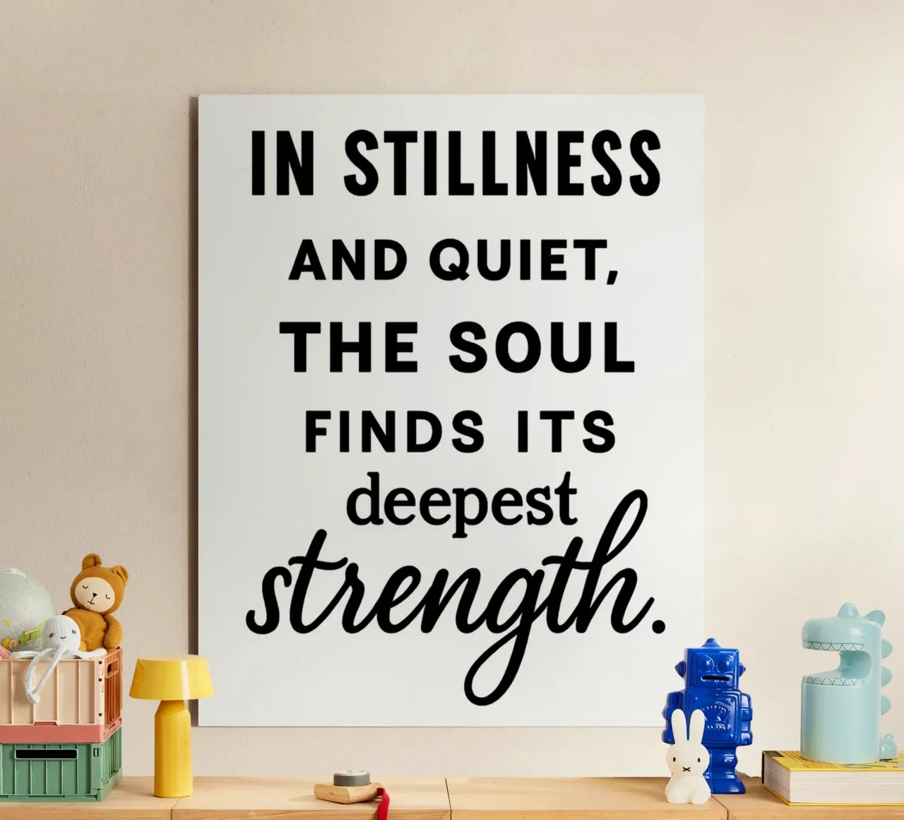IN STILLNESS AND QUIET, THE SOUL FINDS ITS DEEPEST STRENGTH alluminio dibond da Vintage Van Gogh
