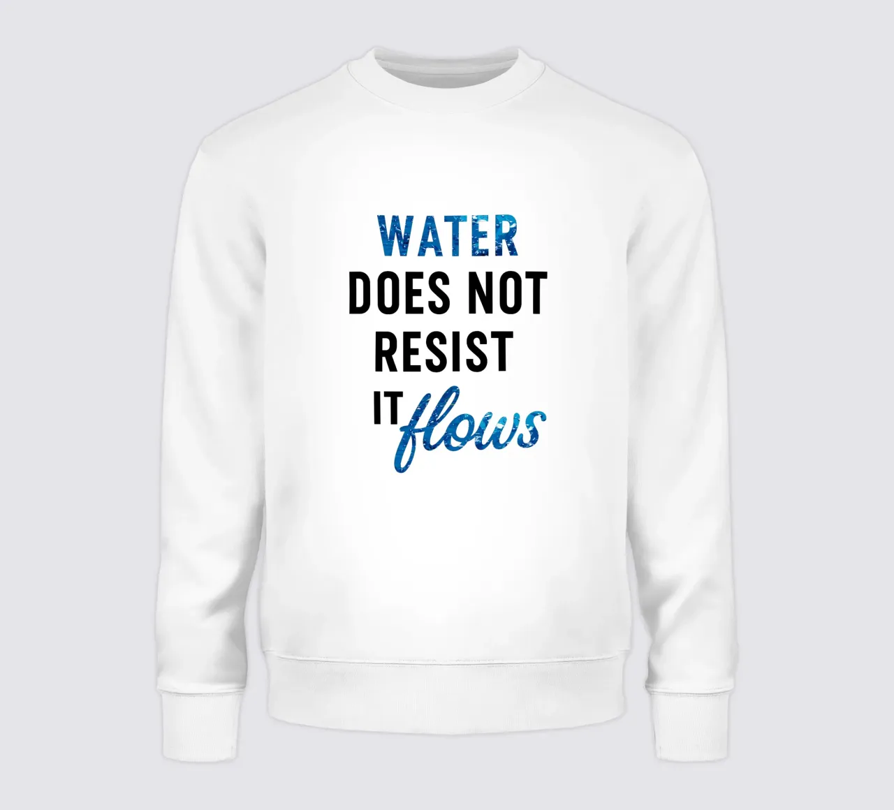WATER DOES NOT RESIST - IT FLOWS felpa da Vintage Van Gogh