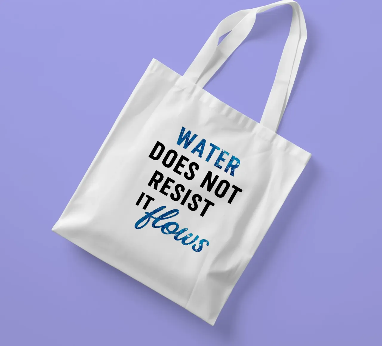 WATER DOES NOT RESIST - IT FLOWS borsa in juta da Vintage Van Gogh