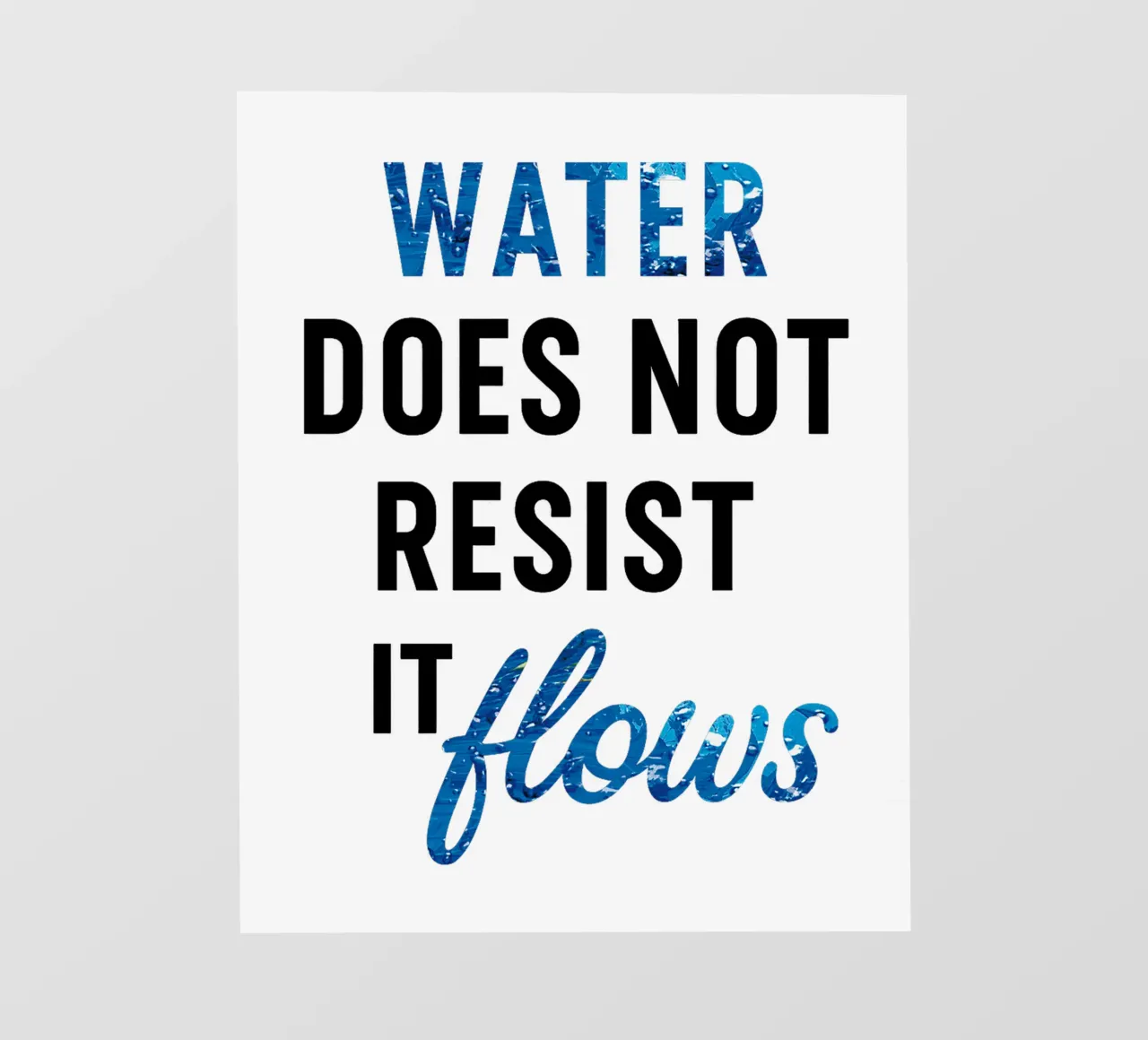 WATER DOES NOT RESIST - IT FLOWS telo in pvc da Vintage Van Gogh