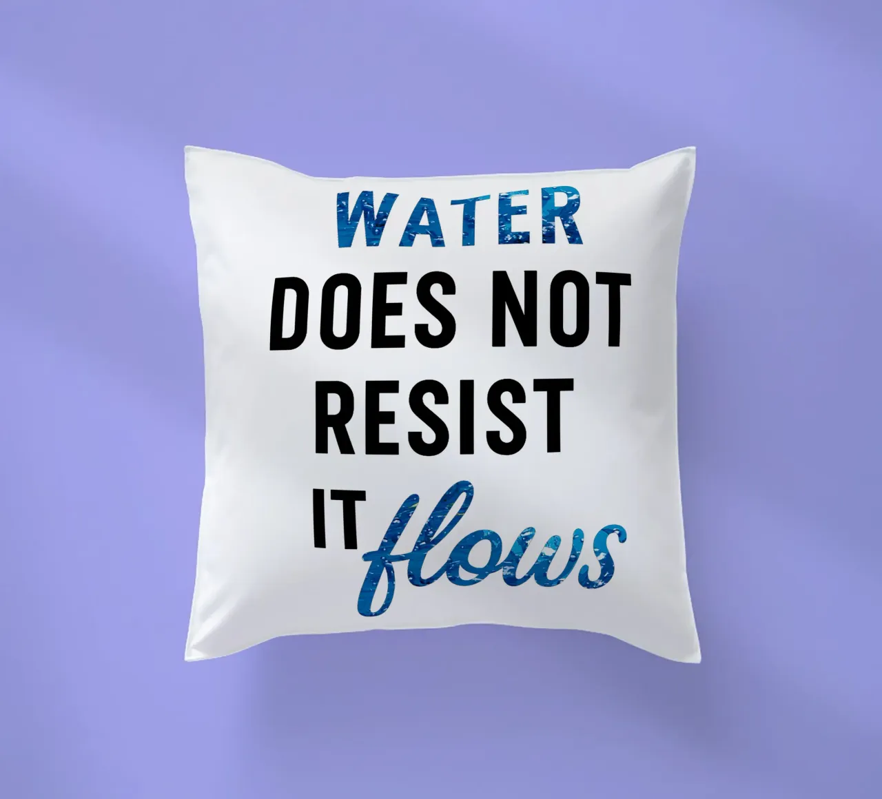 WATER DOES NOT RESIST - IT FLOWS cuscino da Vintage Van Gogh