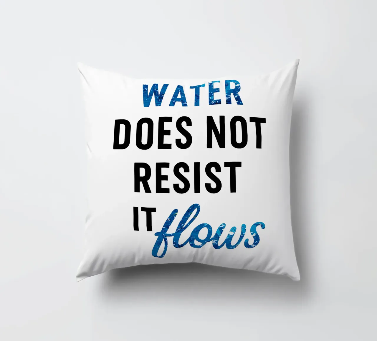 WATER DOES NOT RESIST - IT FLOWS cuscino da Vintage Van Gogh