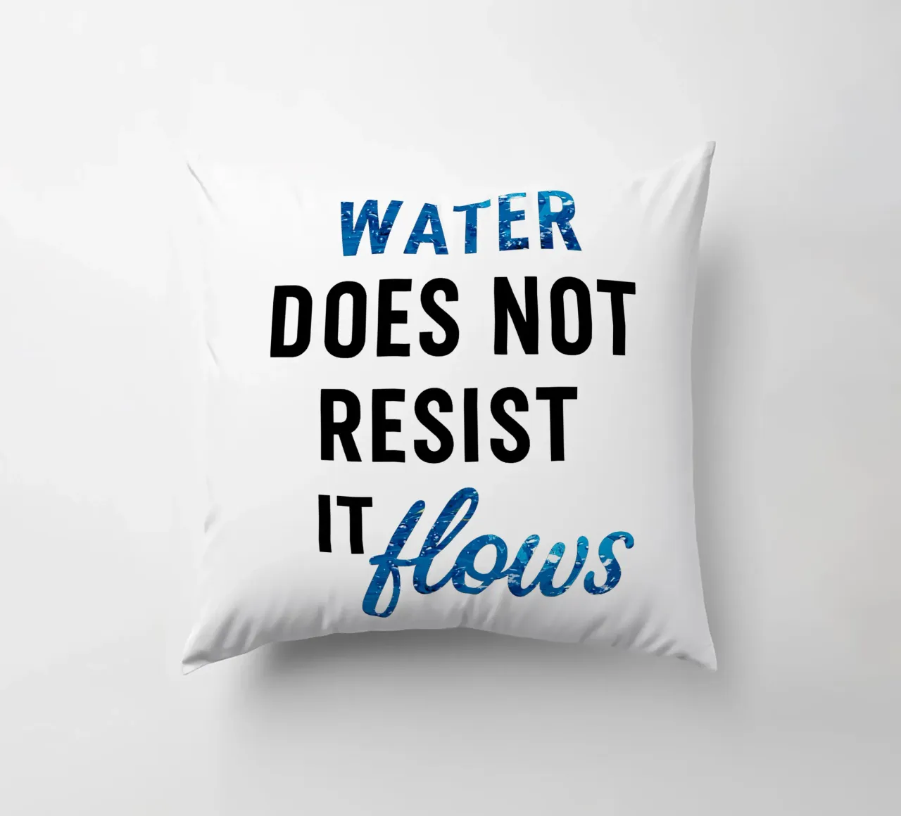 WATER DOES NOT RESIST - IT FLOWS cuscino da Vintage Van Gogh