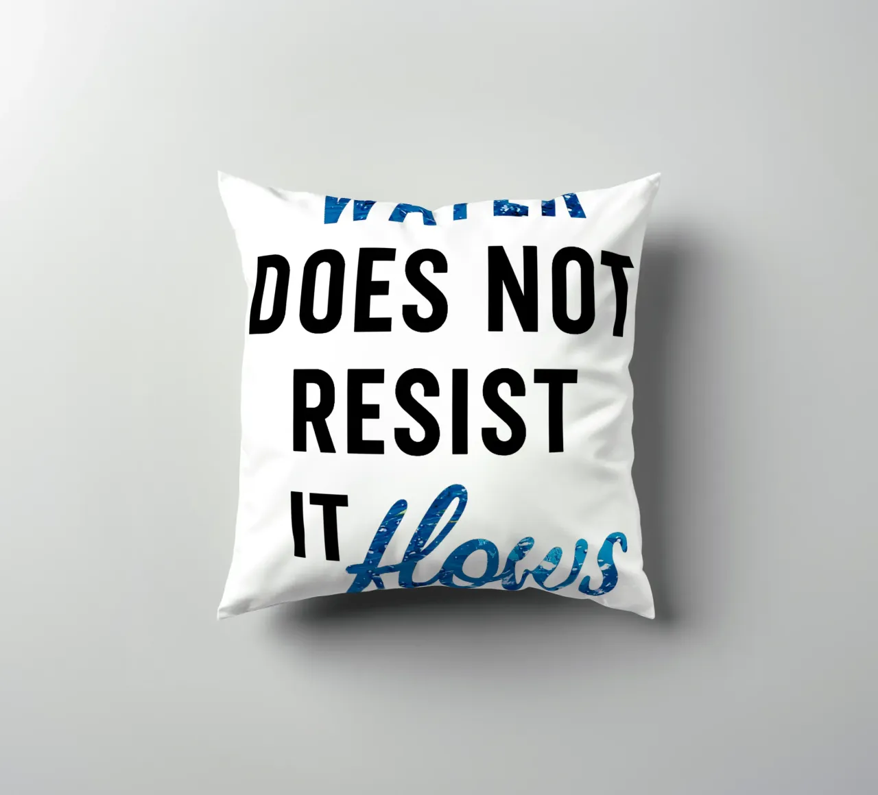 WATER DOES NOT RESIST - IT FLOWS cuscino da Vintage Van Gogh