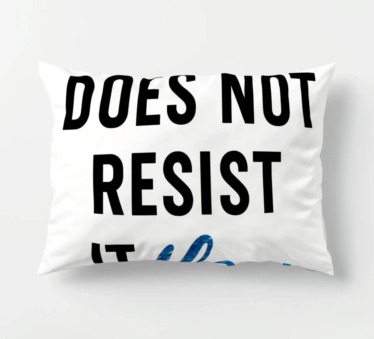 WATER DOES NOT RESIST - IT FLOWS cuscino da Vintage Van Gogh