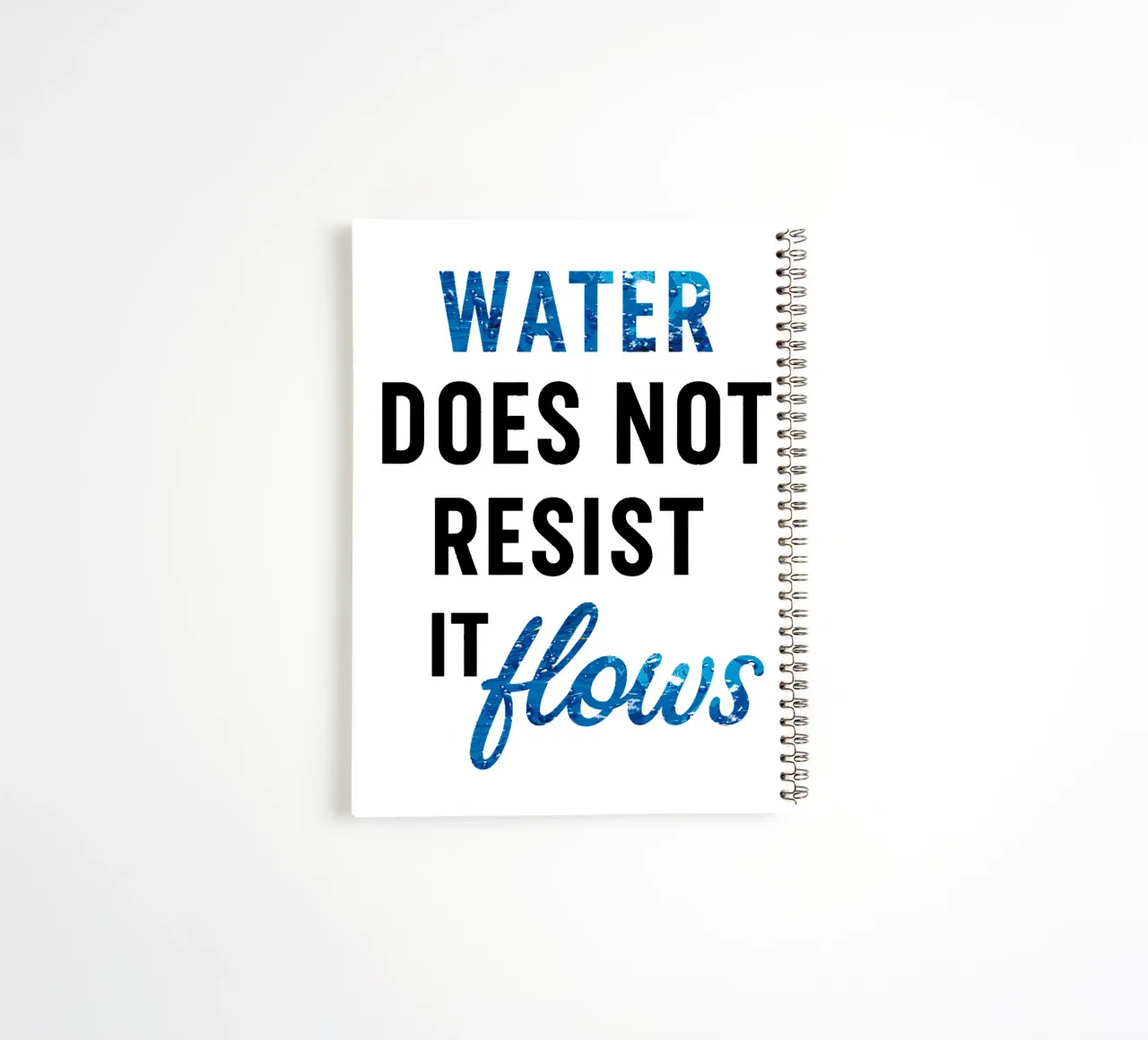WATER DOES NOT RESIST - IT FLOWS diario ad anelli da Vintage Van Gogh
