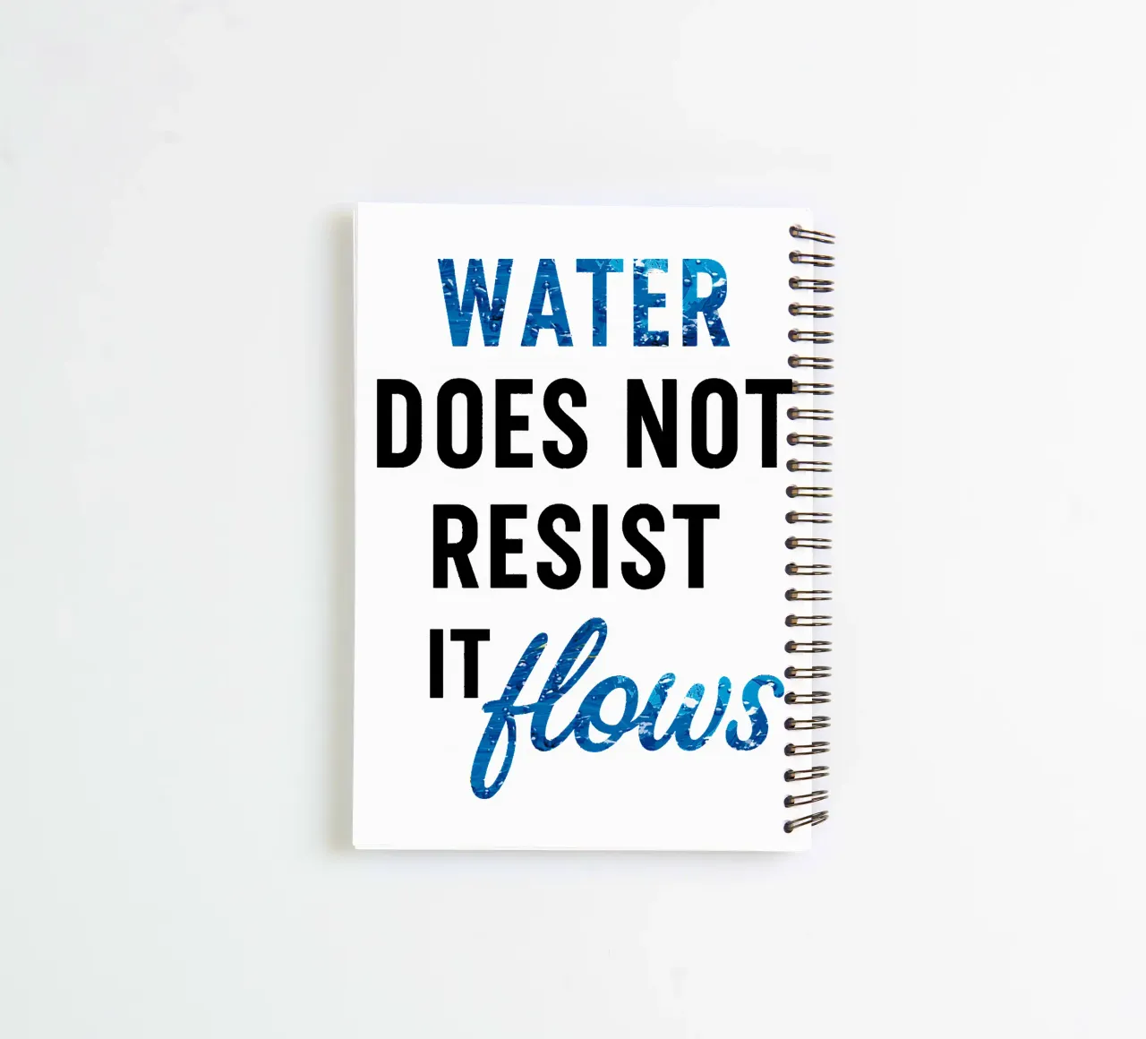WATER DOES NOT RESIST - IT FLOWS diario ad anelli da Vintage Van Gogh