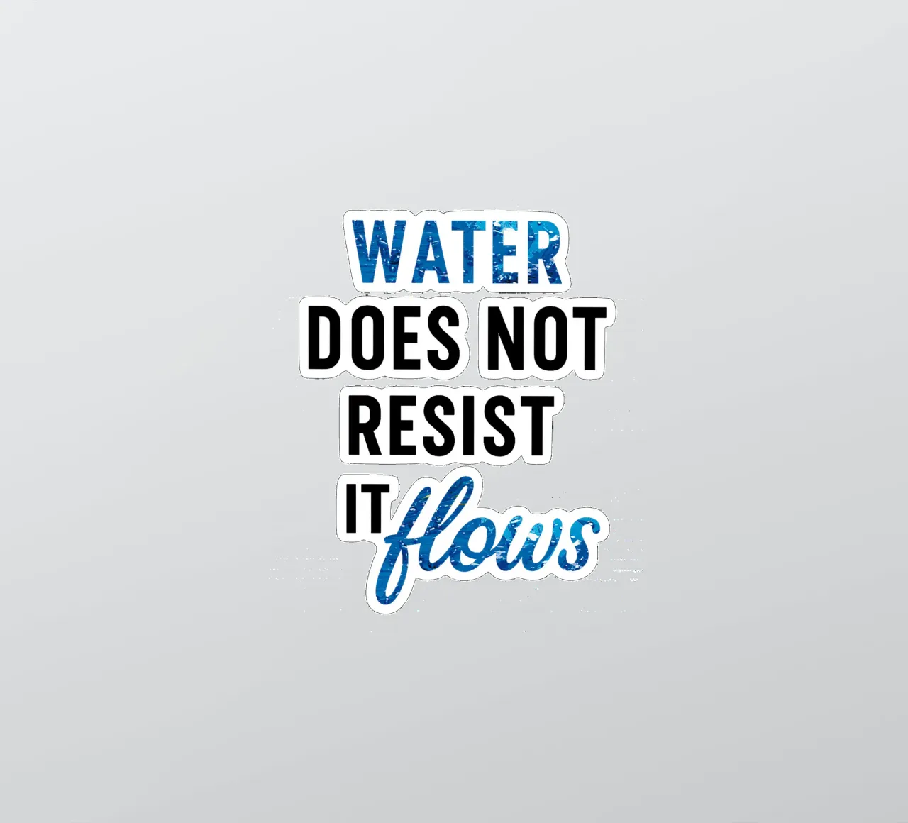 WATER DOES NOT RESIST - IT FLOWS adesivo da Vintage Van Gogh