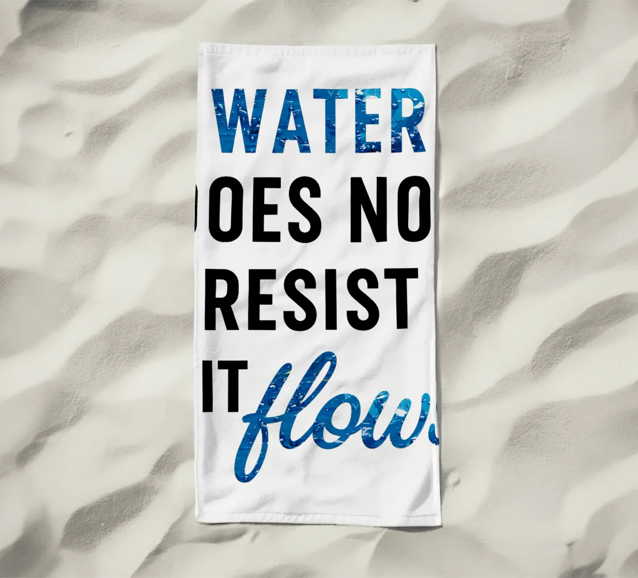 WATER DOES NOT RESIST - IT FLOWS toalla de playa de Vintage Van Gogh