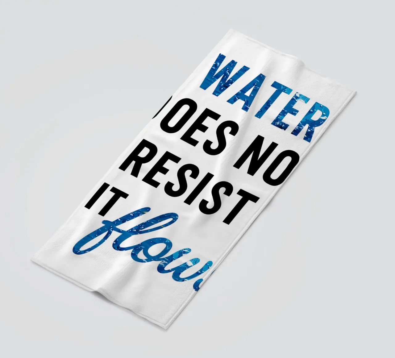WATER DOES NOT RESIST - IT FLOWS toalla de playa de Vintage Van Gogh