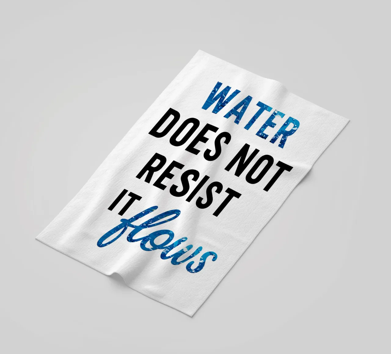 WATER DOES NOT RESIST - IT FLOWS toalla de playa de Vintage Van Gogh