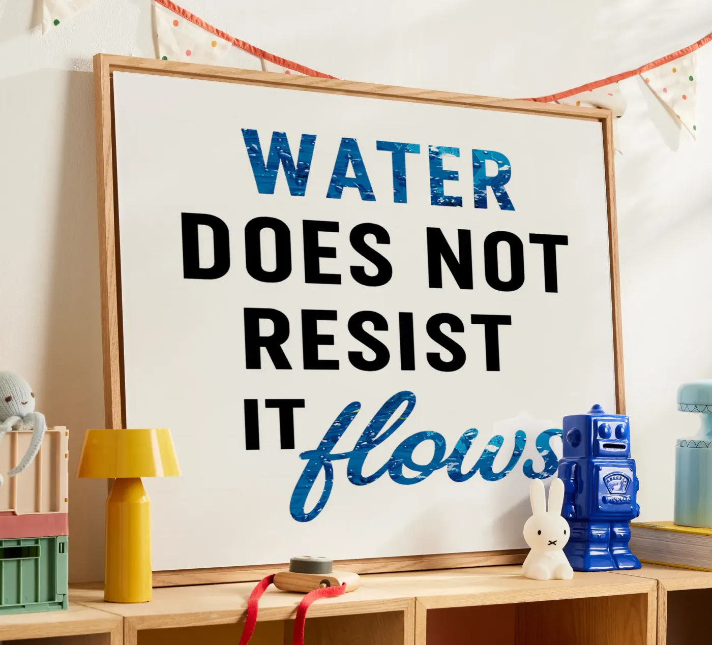 WATER DOES NOT RESIST - IT FLOWS plexiglass da Vintage Van Gogh