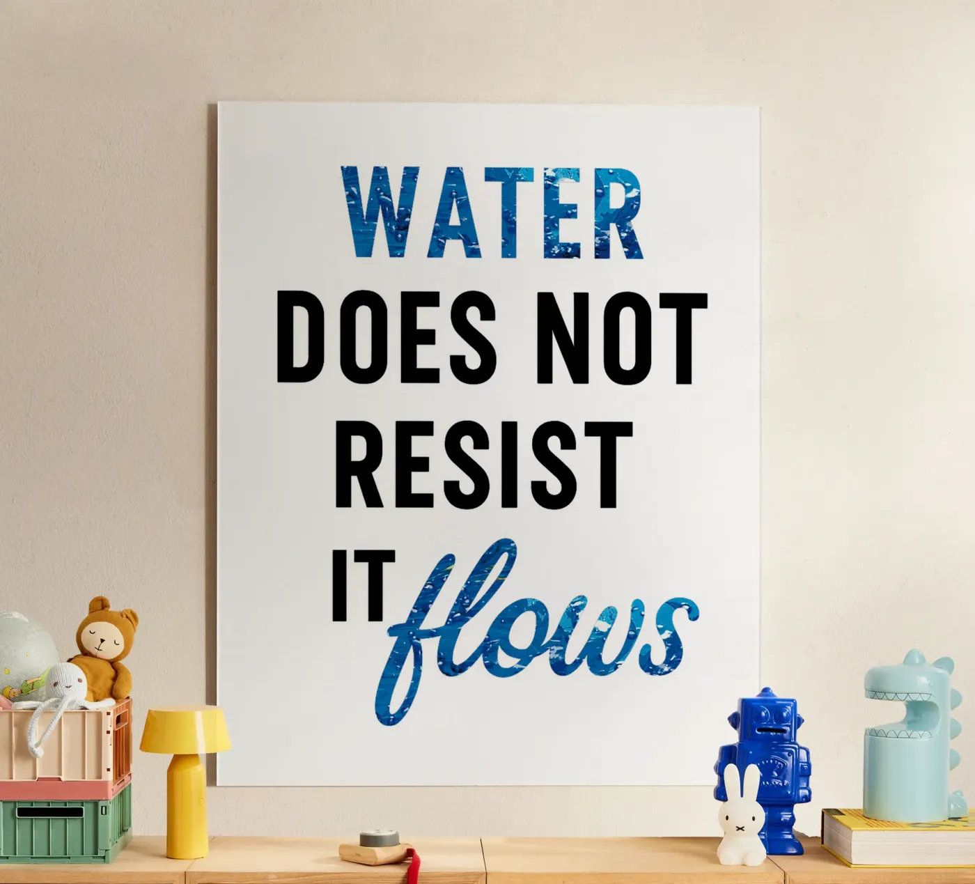 WATER DOES NOT RESIST - IT FLOWS plexiglass da Vintage Van Gogh