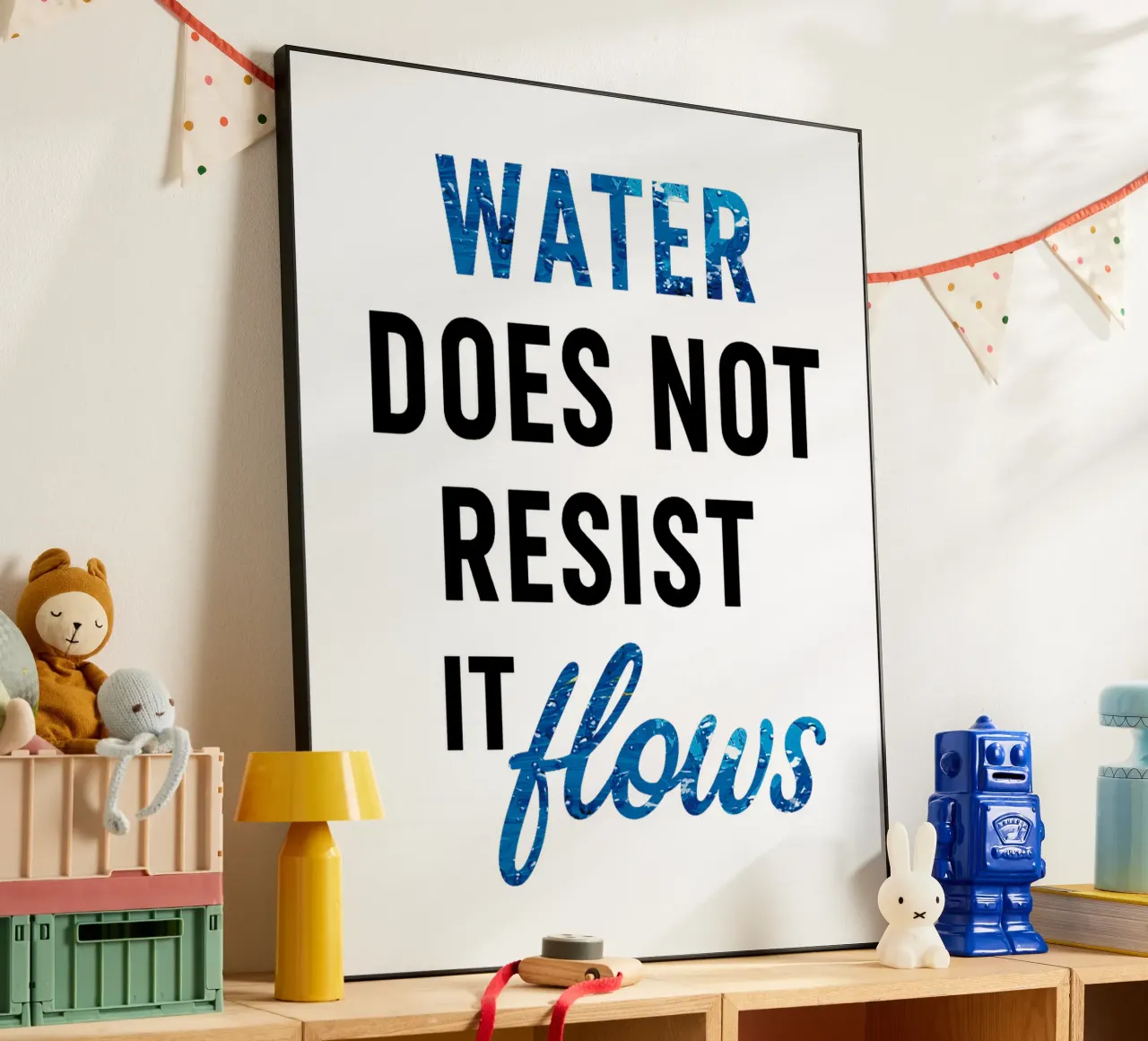 WATER DOES NOT RESIST - IT FLOWS aluminio dibond de Vintage Van Gogh