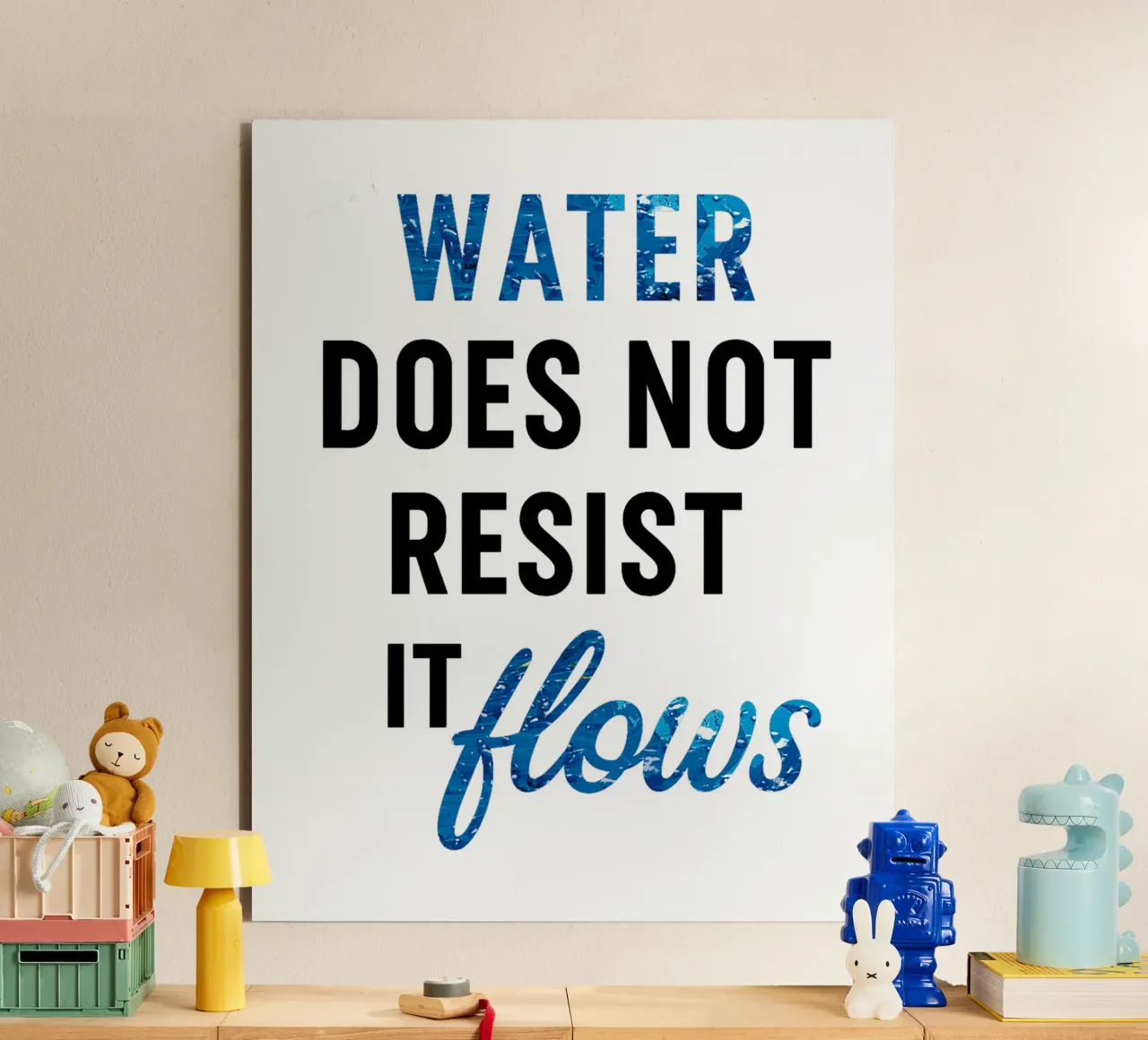 WATER DOES NOT RESIST - IT FLOWS aluminio dibond de Vintage Van Gogh