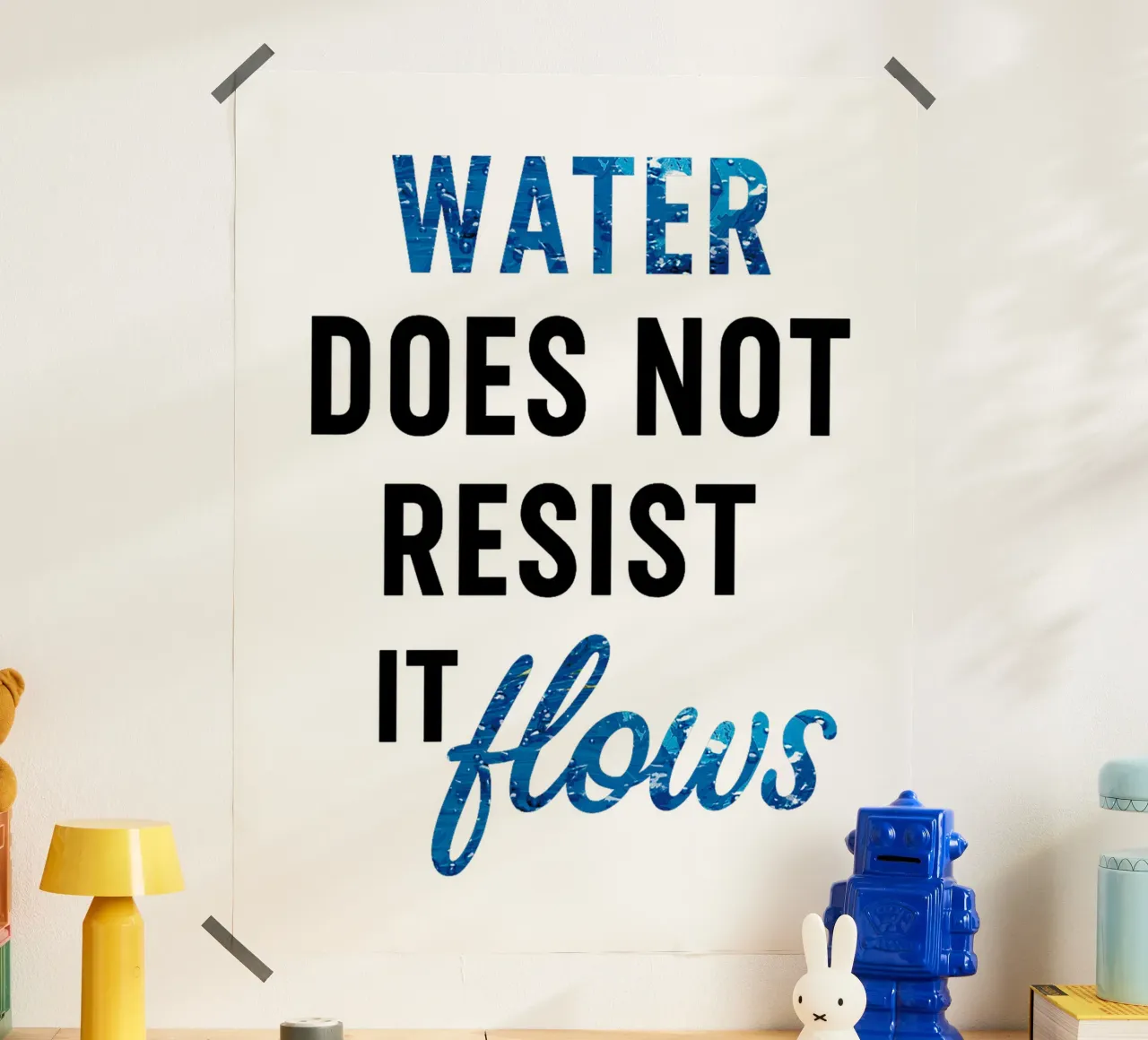 WATER DOES NOT RESIST - IT FLOWS carta hahnemühle da Vintage Van Gogh