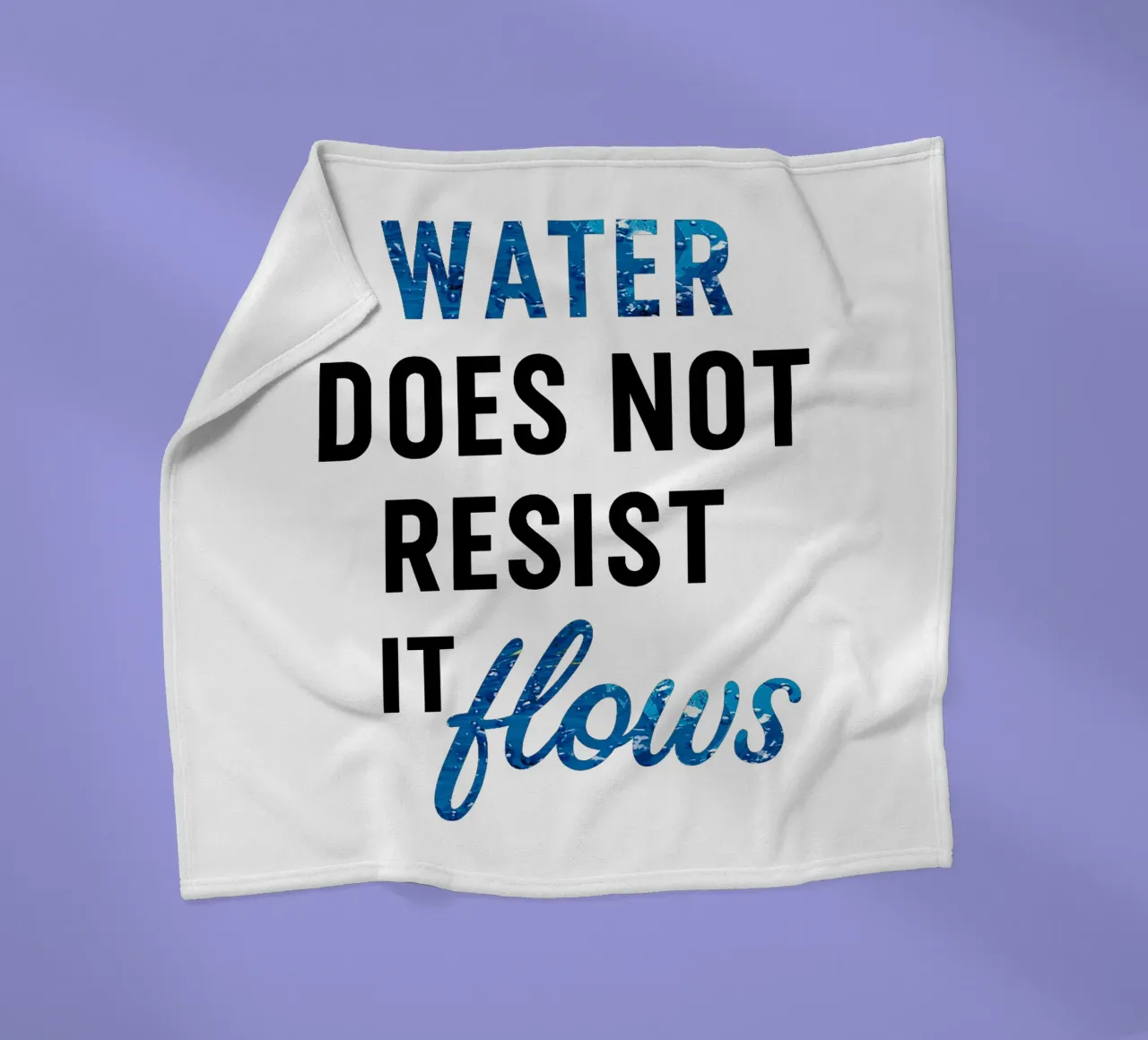 WATER DOES NOT RESIST - IT FLOWS coperta in pile da Vintage Van Gogh