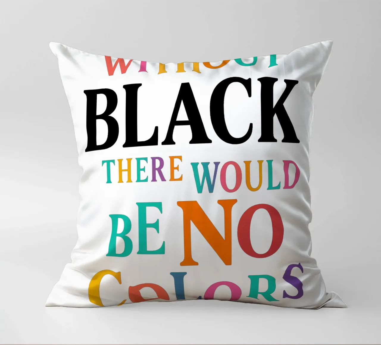 WITHOUT BLACK, THERE WOULD BE NO COLORS (Rembrandt) cuscino da Vintage Van Gogh