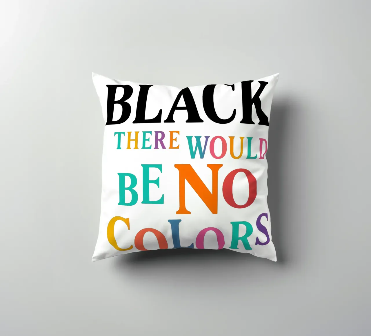 WITHOUT BLACK, THERE WOULD BE NO COLORS (Rembrandt) cuscino da Vintage Van Gogh
