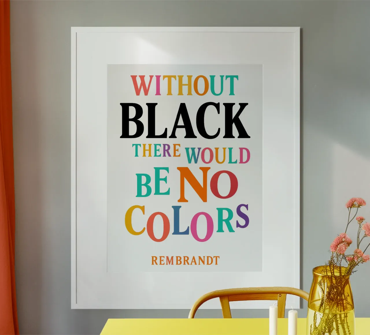 WITHOUT BLACK, THERE WOULD BE NO COLORS (Rembrandt) carta hahnemühle da Vintage Van Gogh