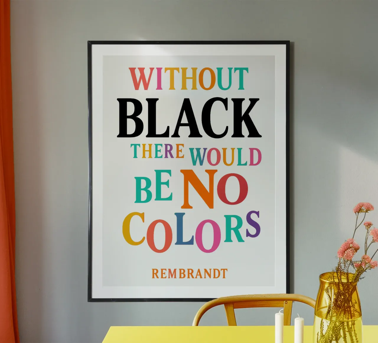 WITHOUT BLACK, THERE WOULD BE NO COLORS (Rembrandt) carta hahnemühle da Vintage Van Gogh