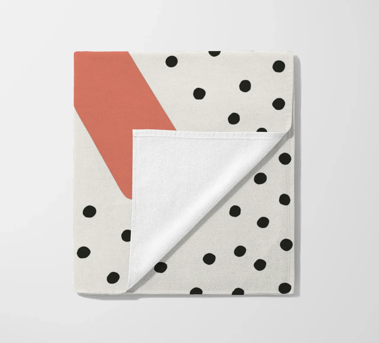 Initial K on dot pattern - Scandinavian style beach towel by KidzStudio
